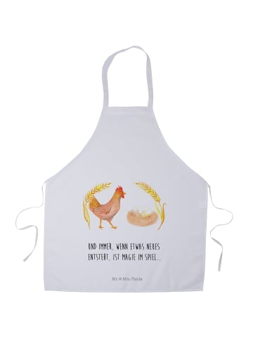Mr. & Mrs. Panda Küchenschürze Huhn Stolz mit Spruch in Weiß
