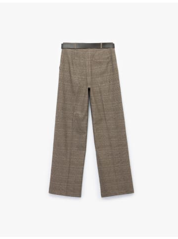 KOTON HOSEN in Braun Karomuster
