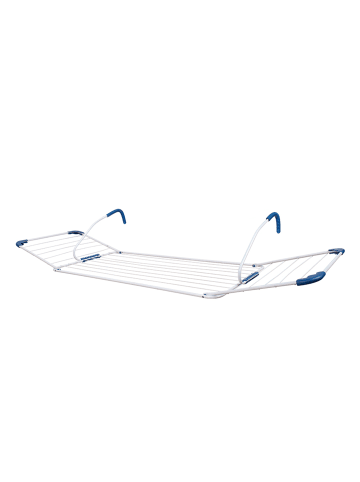 relaxdays Wäscheständer in Weiß/ Blau - (B)175 x (H)29 x (T)55 cm