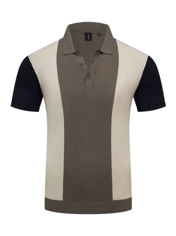 behype Poloshirt KNIT POLO in Grau