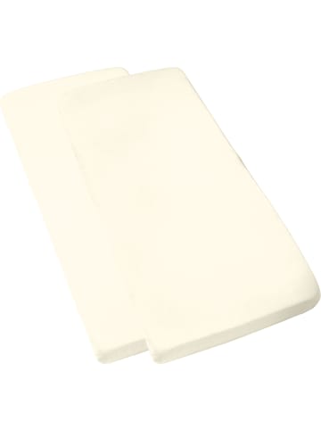 Erwin Müller Single-Jersey Kinder-Spannbettlaken im 2er-Pack Murnau in wollweiß