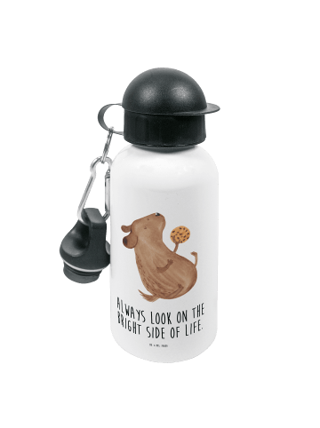 Mr. & Mrs. Panda Kindertrinkflasche Hund Keks mit Spruch in Weiß