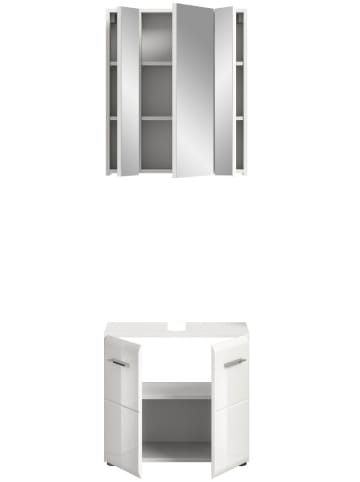 ebuy24 Badmöbelset Ice Weiß 60 x 32 cm