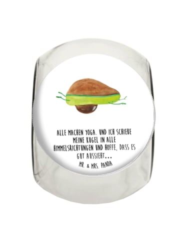 Mr. & Mrs. Panda Teedose Avocado Yoga mit Spruch in Weiß