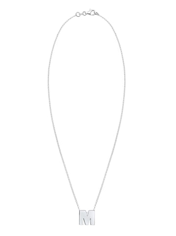 Elli Halskette 925 Sterling Silber Buchstabe, Buchstabe - M in Silber