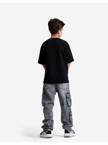 SOLANG Hose in Grau schwarz