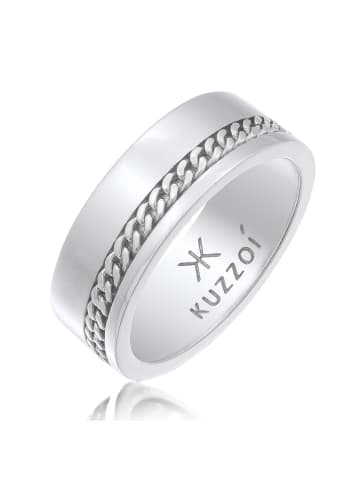 KUZZOI Ring für Herren in silber
