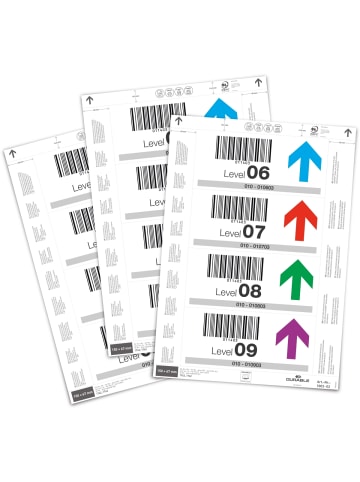 Durable Einsteckschild für Logistiktasche 150x67mm weiß Beutel Packung mit 80 Stück