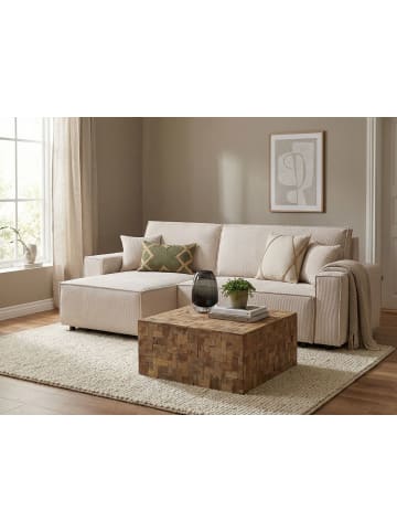 Beliani Couchtisch GAMBO in Braun - (W) 80 x (H) 33 x (L) 80 cm