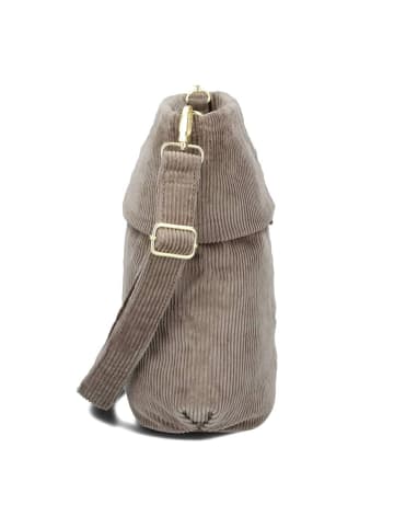Zwei Mademoiselle.M Schultertasche 27 cm cord mocca