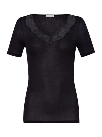 Hanro T-Shirt Lace Delight in Schwarz