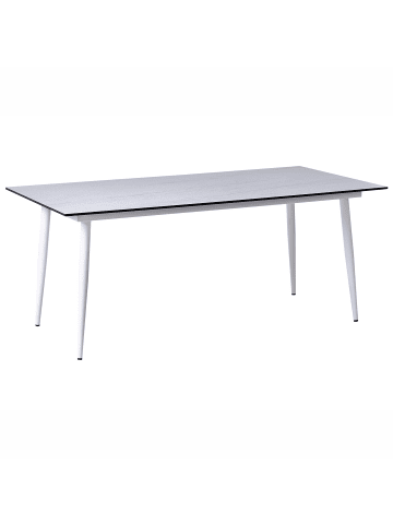 Beliani Esstisch TOLENTINO in Weiß/Beige - (W) 90 x (H) 75 x (L) 180 cm