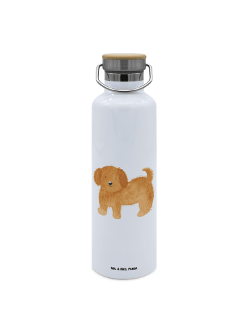 Mr. & Mrs. Panda Wasserflasche Hund Flauschig ohne Spruch in Weiß