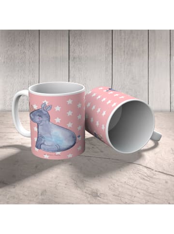 Mr. & Mrs. Panda Kindertasse Einhorn Nashorn ohne Spruch in Rot Pastell