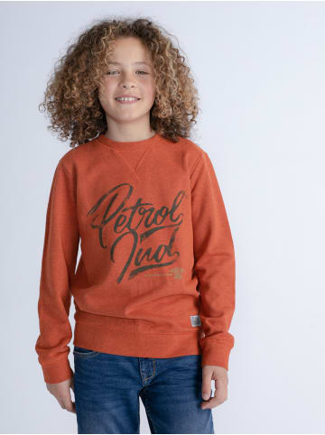Petrol Industries Sweater mit Aufdruck Wheaton in Orange