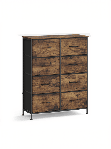 SONGMICS Kommode Bellah in Schwarz - (B)76.7 x (H)95.2 x (T)30 cm