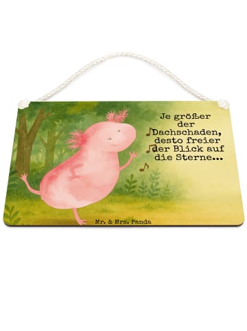 Mr. & Mrs. Panda holzbild Axolotl Tanzen Design mit Spruch in Weiß