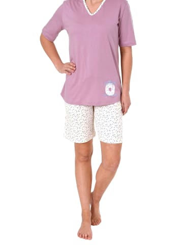 NORMANN ShortyPyjama Schlafanzug kurzarm Donut - 44770 in rosa