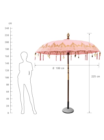 Butlers Sonnenschirm Ø180cm ORIENTAL LOUNGE in Pink