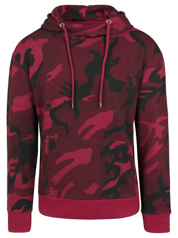 Urban Classics Kapuzenpullover in burgundy camo