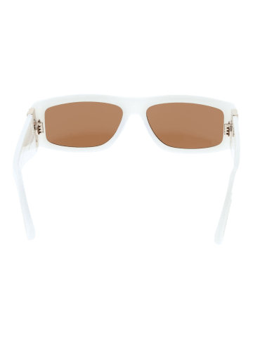 GCDS Unisex Sonnenbrillen Rechteck Weiß