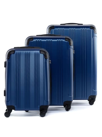 FERGÉ Kofferset Hartschale 3-teilig 3 teilig Hartschale Québec in blau