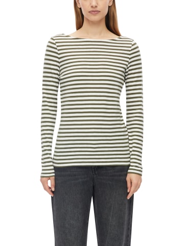 s.Oliver Langarmshirt in khaki weiß