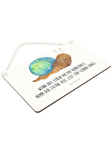 Mr. & Mrs. Panda holzbild Schnecke Sir mit Spruch in Weiß