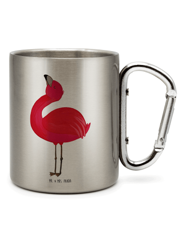 Mr. & Mrs. Panda Tasse Flamingo Stolz ohne Spruch in Silber