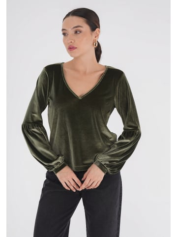 Freshlions Langarmshirt Viveka in khaki