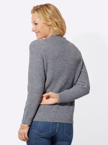 WITT WEIDEN Stehkragenpullover in steingrau-meliert