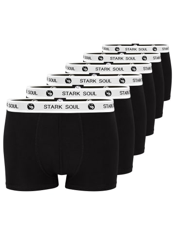 Stark Soul® Boxershorts 6'er Pack - Hipster Shorts in schwarz-weiss
