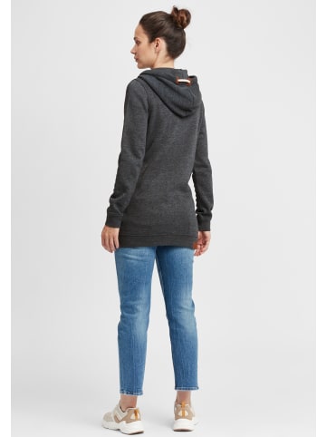 Oxmo Kapuzensweatjacke OXVicky Sweat Zip-Hoodie Long in Grau