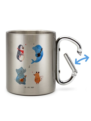 Mr. & Mrs. Panda Kaffeetasse Big Einheit ohne Spruch in Silber