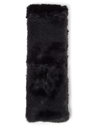 Marie Lund Kunstfellschal in schwarz - 0001