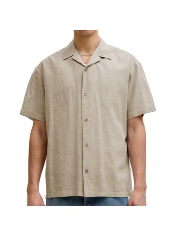 Jack and Jones Hemd Summer Linen Blend Resort Shirt in Beige