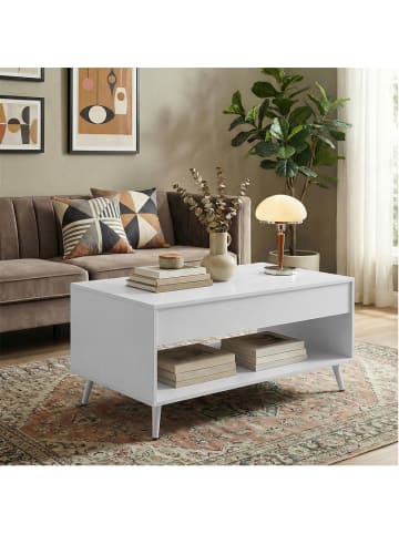 VASAGLE Couchtisch Miranta in Mattweiß - (B)100 x (H)58.5 x (T)50 cm