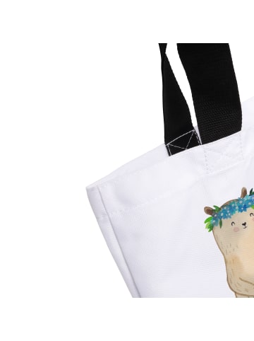 Mr. & Mrs. Panda Tote Bag Bären mit Blumenkranz ohne Spruch in Weiß