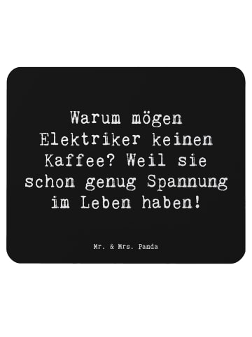 Mr. & Mrs. Panda Mauspad Spruch Elektriker Witz mit Spruch in Schwarz