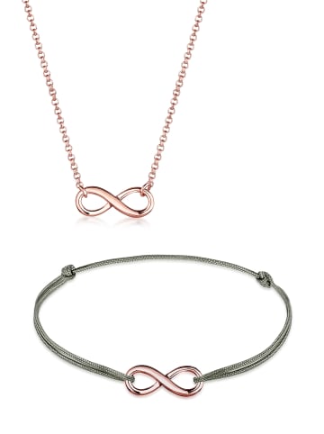 Elli Schmuckset 925 Rosegold Infinity in Rosegold