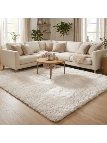 Snapstyle Hochflor-Teppich Emotion Mix in weiß