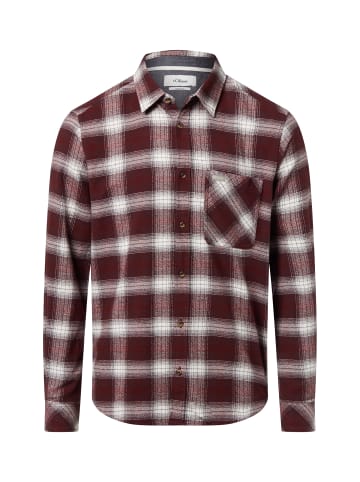 s.Oliver Hemd in bordeaux weiß