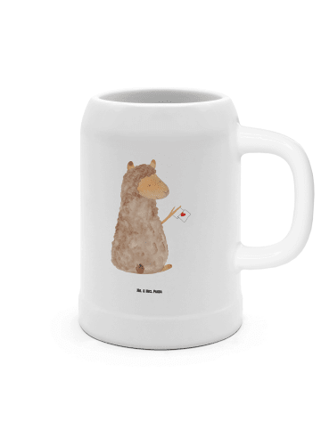 Mr. & Mrs. Panda Krug Alpaka Fahne ohne Spruch in Weiß