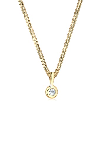 Elli DIAMONDS  Halskette 925 Sterling Silber Kreis in Gold