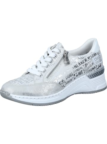 rieker Schnürschuhe in fog-silver/kreide-silver/weiss/bianco