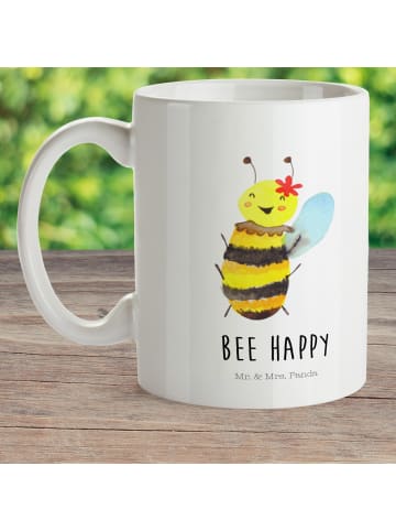 Mr. & Mrs. Panda Trinklernbecher Biene Happy mit Spruch in Weiß