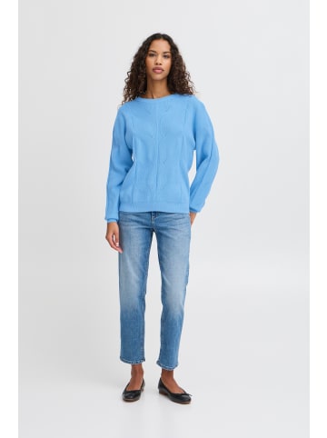 ICHI Strickpullover IHBOSTON Loose fit in Azure Blue