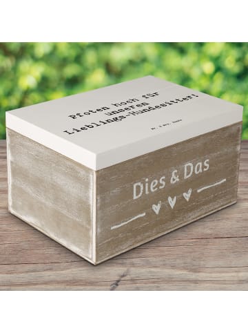 Mr. & Mrs. Panda Schatulle Spruch Lieblings-Hundesitter mit Spruch in Weiß