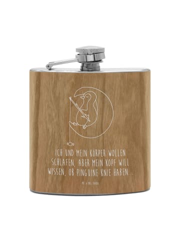 Mr. & Mrs. Panda taschenflasche Pinguin Mond mit Spruch in Braun