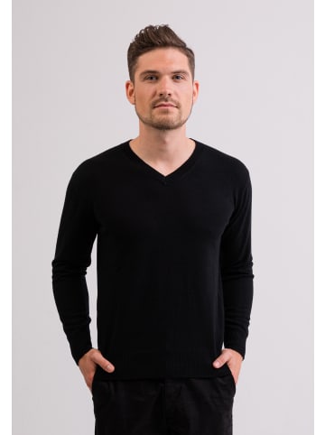 CASH-MERE.CH V-Ausschnitt Pullover in Schwarz